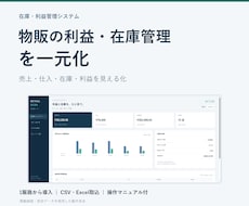 物販向け在庫・利益管理システムを構築します イメージ1