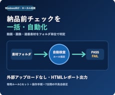 動画・画像の納品前チェック環境を作りますます 動画・画像を一括判定。外部送信なしの専用ツール