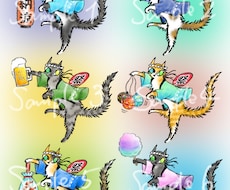 夏の思い出に☆あなただけのニャンコアイコン作ります ＜8月31日まで限定＞ はっぴでお祭り、盛り上がろう！