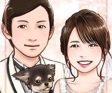 鮮やかなウェルカムボードイラストを作成します 似顔絵イラストを婚約、結婚の記念や友人へのお祝いに！