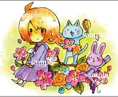 ポストカードサイズのイラスト作成します いろんな用途にご使用いただけます。