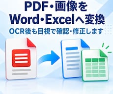 PDF・画像をWordやExcelへ変換します イメージ1