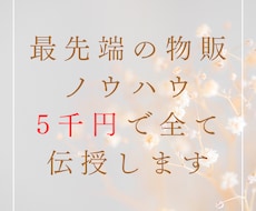 ずる賢い物販ノウハウ教えます <無在庫物販はもう古い>コストの最小化と利益の最大化