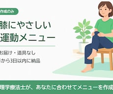 理学療法士が腰と膝にやさしい自宅運動を作ります イメージ1