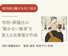 寺院・葬儀社向け 集客・運営改善を作成します 現状を整理・具体的な改善案を提示します。優先課題が明確します