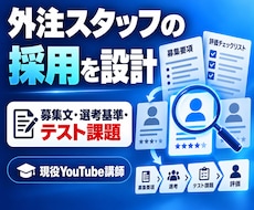 YouTube外注スタッフの採用を設計します イメージ1