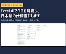 前任者のExcelマクロを解読し仕様書にします イメージ1