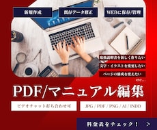 PDFやillustratorを編集します ★取説やマニュアルの新規作成もお任せください★