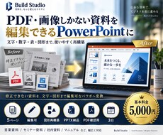 PDF・画像を編集できるパワポに再現します イメージ1