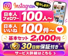 インスタ 日本人フォロワーといいねを増やします イメージ1