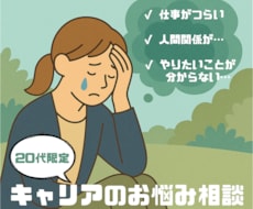 20代限定・キャリアのお悩み相談に乗ります イメージ1