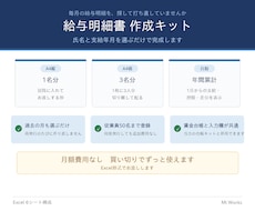給与明細書のExcelテンプレを販売します イメージ1