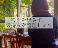 答えを出さず、気持ちを言葉に整理します イメージ1