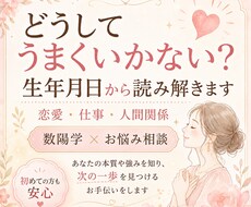 生年月日からあなたの強みと悩みの答えを読み解きます イメージ1
