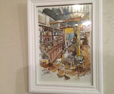 お店の似顔絵（水彩画）描きます イメージ1