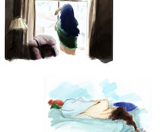 やや写実的なイラストを制作します