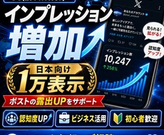 X〈Twitter〉のインプレッションを増やします イメージ1