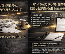 ごちゃついた資料をシンプルに整えます イメージ1