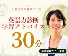 元高校英語教師が今の英語力と学習課題を診断します 30分で苦手の原因と今にぴったりの学習法がわかります