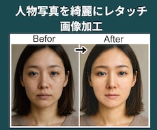 人物写真を綺麗にレタッチします イメージ1