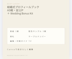 結婚式プロフィールブックをCanvaで作れます イメージ1
