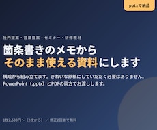 メモから伝わるパワーポイント資料を作ります イメージ1