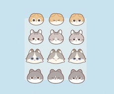 ゆるい動物のヘッダー描きます イメージ1