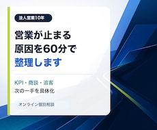 営業が止まる原因を60分で整理します イメージ1