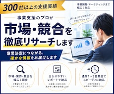 300社超の支援実績で市場・競合調査を代行します 事業・営業目線で市場・競合を徹底リサーチ