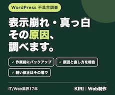 WordPressの不具合・表示崩れを調査します イメージ1