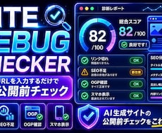 AI生成サイト対応診断ツールを提供します AIで作ったサイト、そのまま公開して大丈夫ですか？