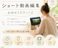 ショート動画4本分編集します インスタ運用ご利用の方はジャンルトレンドのリサーチ付き！