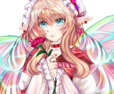 妖精のプリンセス風女の子を販売します ふわふわ系の妖精の女の子の1枚絵です。