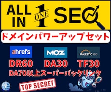 オールインワンSEO！ドメインパワーアップします DR60//DA30/TF30/＆スーパーバックリンク構築！