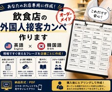 飲食店向け外国人接客カンペを作ります イメージ1