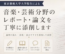 東京藝術大学大学院生が丁寧に添削いたします イメージ1