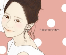 記念日、誕生日等☆名入れで似顔絵作成致します イメージ1