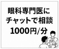 眼科専門医にチャットで相談できます 〜身内からの相談のように本音でお答えします！〜