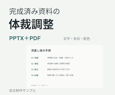 パワポ資料5枚の文字と余白を整えます イメージ1