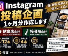 Instagramの投稿企画を1ヶ月分作成します イメージ1