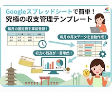 表管理シートで簡単に口座の収支管理ができます イメージ1