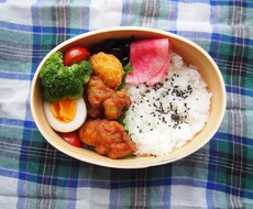 彩りキレイな曲げわっぱ弁当の写真を提供します 写真素材としてオススメ！ワーママがつくる毎日のリアルなお弁当