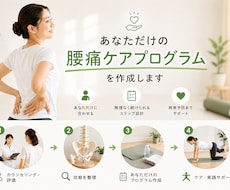 あなた専用の腰痛ケアプログラムを作成します 現役理学療法士がオーダーメイドのセルフケアをご提案