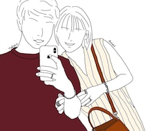 お洒落なカップルイラスト描きます イメージ1