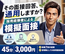 採用経験者が模擬面接であなたの回答を評価します イメージ1