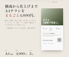 A4チラシを4,000円でまるごと作ります イメージ1