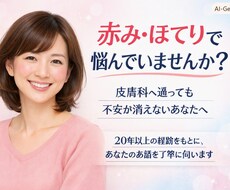 酒さ・敏感肌の悩み、実体験からお話をお聞きします イメージ1