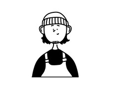 白黒のシンプルなアイコンを提供します イメージ1