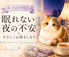 眠れない夜、不安な気持ちやさしく聞きます イメージ1