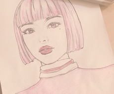 お洒落シンプルな、色気のある似顔絵イラスト描きます イメージ1